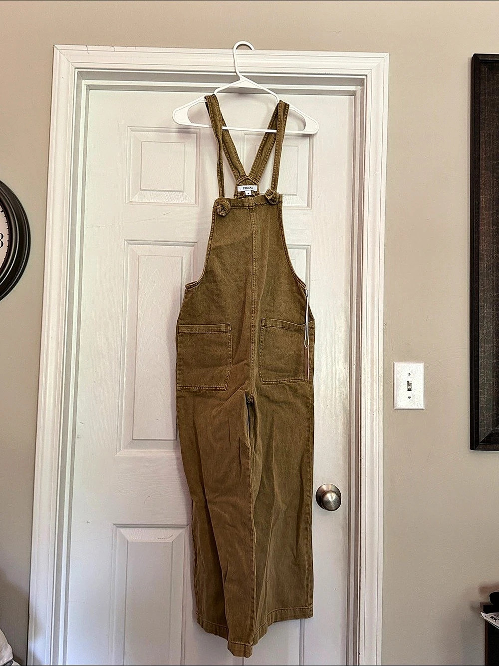 Zenana Brown Overalls Size Medium NWT